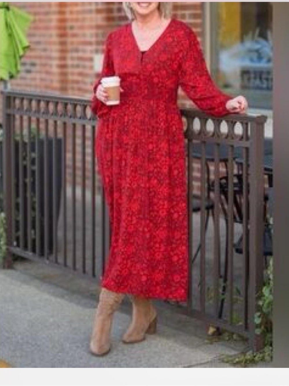 Knox Rose Red Floral V-Neck Maxi Dress